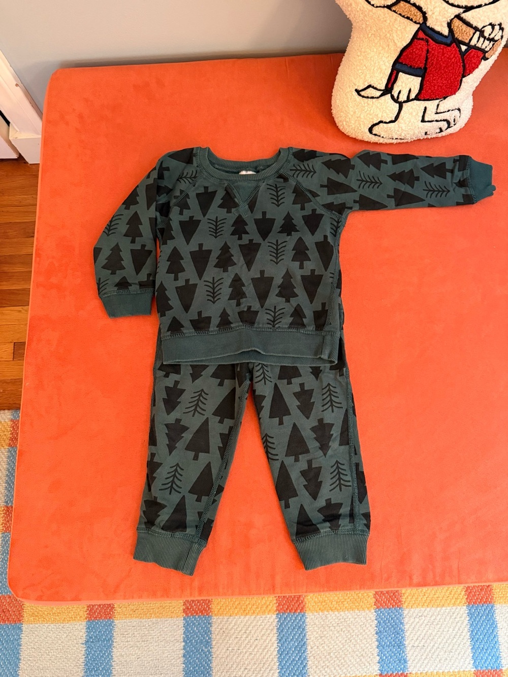 Hanna Andersson Kids Winter Tree Print Sweatsuit Set